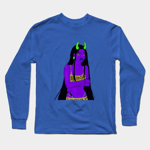 Alien girl Long Sleeve T-Shirt by ultr4violett4